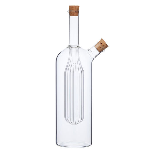 World of Flavours Italian Dual Glass Oil & Vinegar Bottle (350ml)