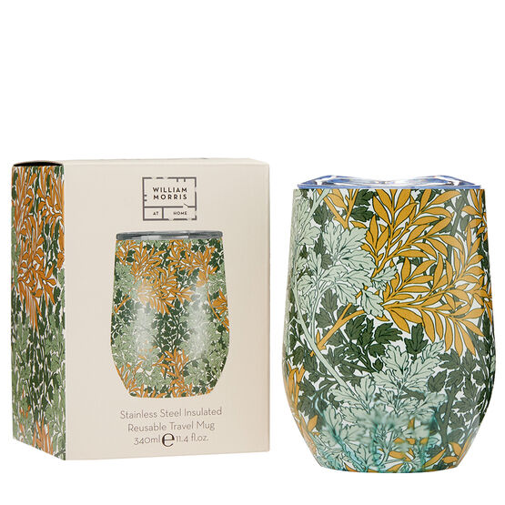 William Morris at Home - Useful & Beautiful Stainless Steel Insulated Reusable Travel Mug 340ml