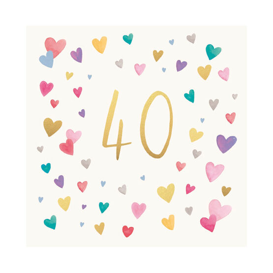 40th Birthday Love Hearts