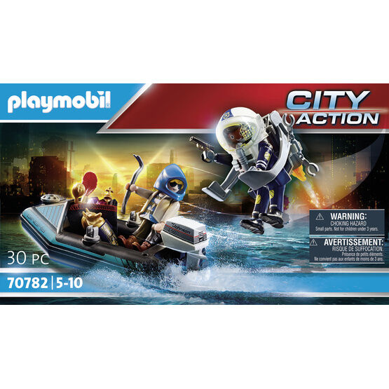 Playmobil - Police Jet Pack with Boat - 70782