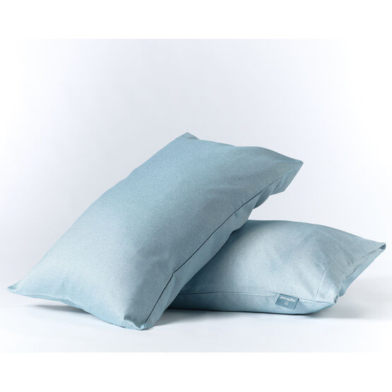 Pair of Night Owl Herringbone Pillow Cases - Fjord Blue