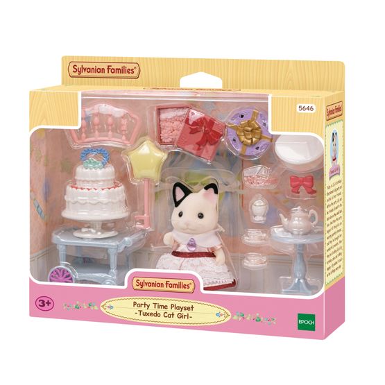 Sylvanian Families - Party Time Playset Tuxedo Cat Girl