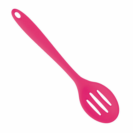 Red KitchenCraft Colourworks Silicone Slotted Spoon 27 cm 