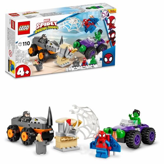 LEGO Marvel Hulk vs. Rhino Truck Showdown