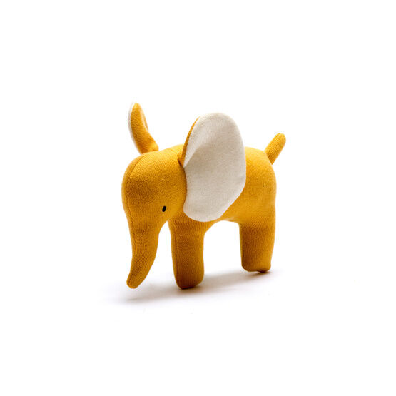 Knitted Elephant - Mustard (Small)