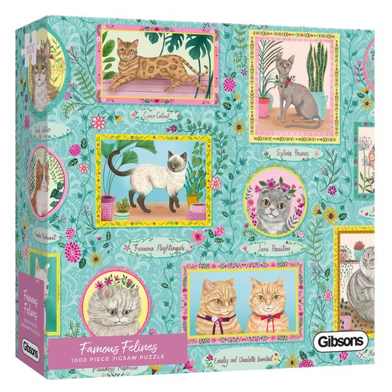 Gibsons - Famous Felines 1000 Piece Jigsaw Puzzle