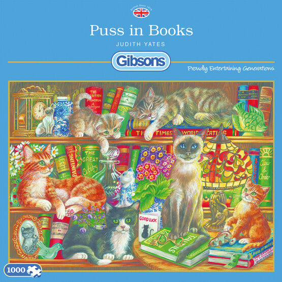 Gibsons - Puss In Books - 1000 Piece Puzzle - G6147