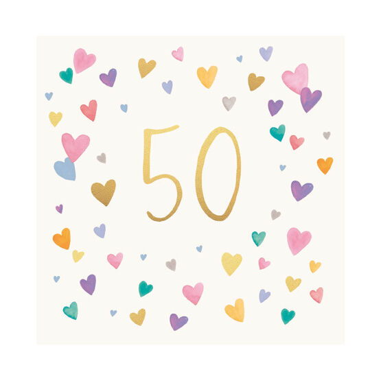 50th Birthday Love Hearts