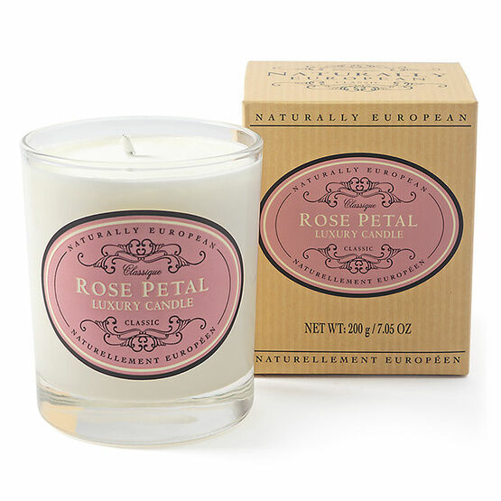 The Somerset Toiletry Co. Naturally European Rose Petal Scented Candle 200g