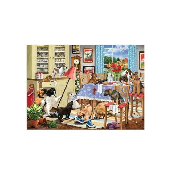Otter House Dogs in the Dining Room 1000 Piece 74747