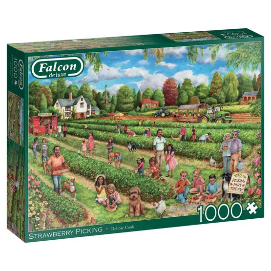 Jumbo - Falcon de Luxe Strawberry Picking Falcon 1000 Piece Puzzle