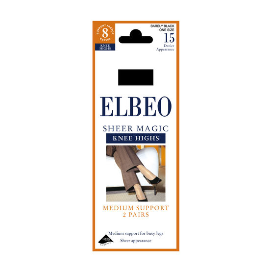 Elbeo - 15 Denier Sheer Magic Knee Highs 2 Pack