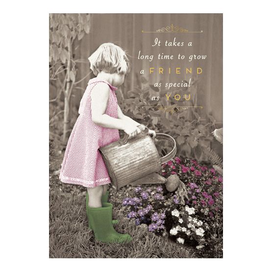 Girl Watering Flowers