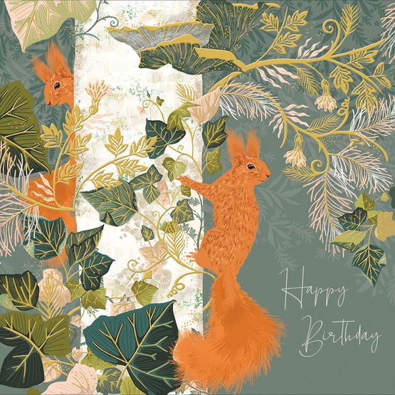 Happy Birthday - Red Squirrel
