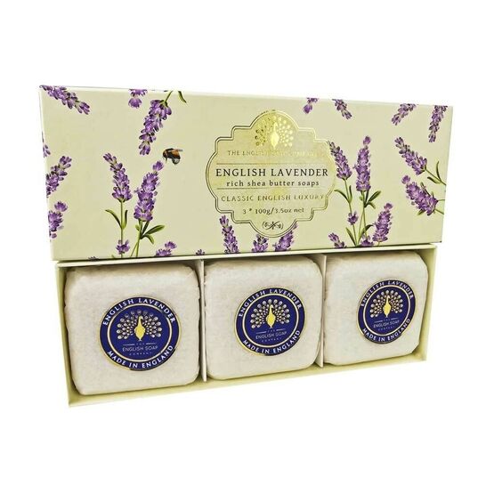 English Soap Company English Lavender Triple Soap Gift Box