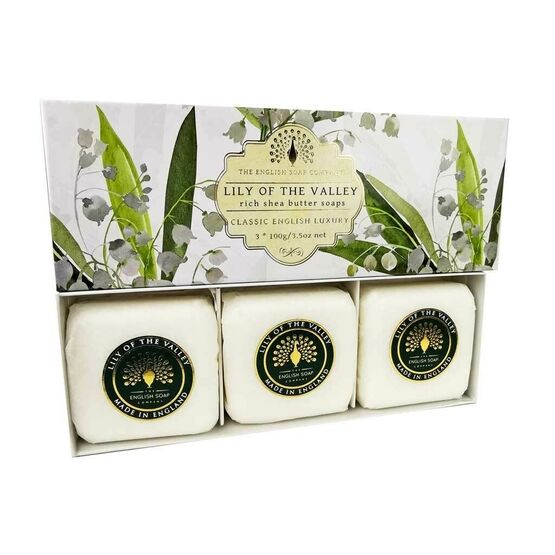 English Soap Company Lily Of The Valley Triple Soap Gift Box