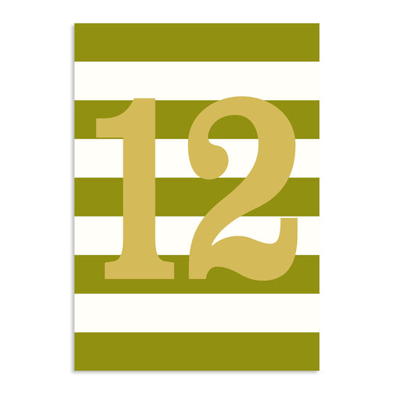 12th Birthday - Green Stripe