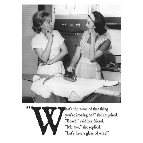 Women By An Ironing Board