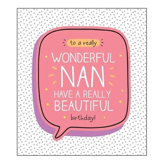 Wonderful Nan Beautiful Birthday