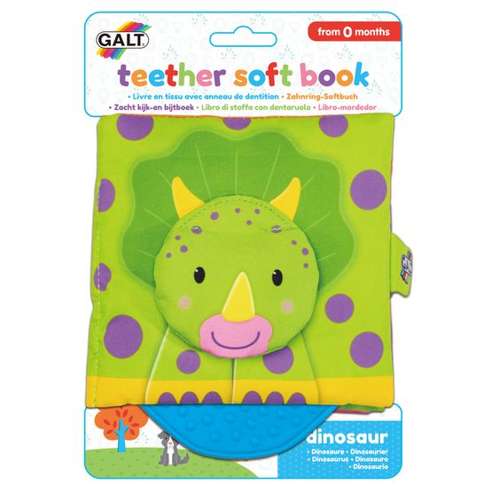 GALT - Teether Soft Book Dinosaur