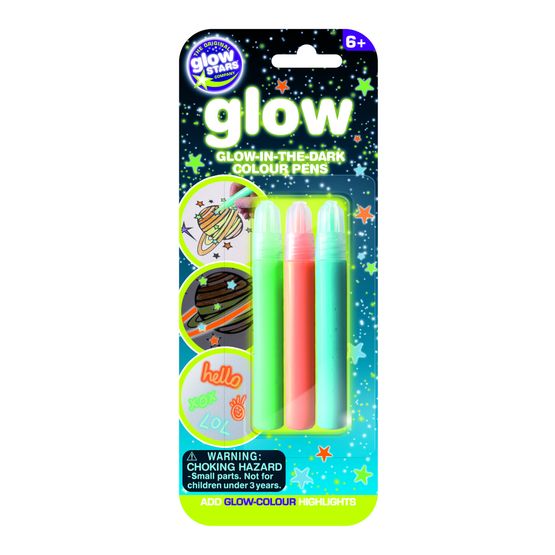 The Original Glowstars Co - Glow In The Dark Colour Pens Pack of 3