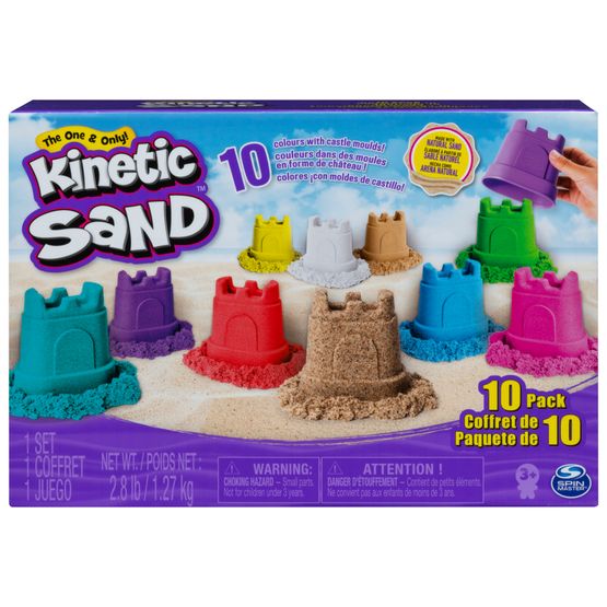 Kinetic Sand Castle Containers 10 Colour Pack