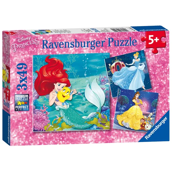 Ravensburger - Disney Princess Princess Adventure 3 x 49 Piece Jigsaw Puzzles