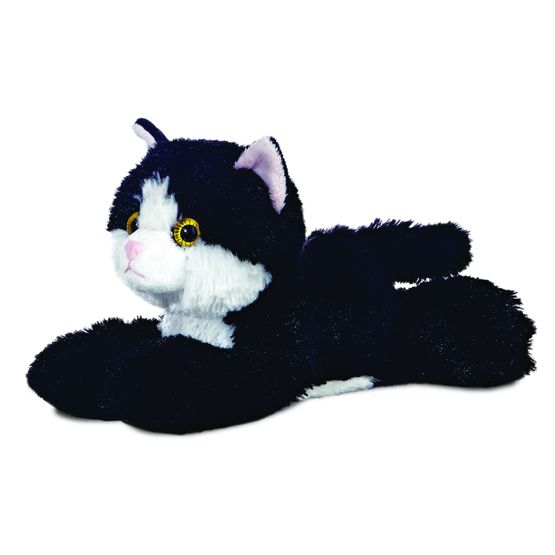 Aurora - Mini Flopsie Maynard Black &amp; White Cat  8"