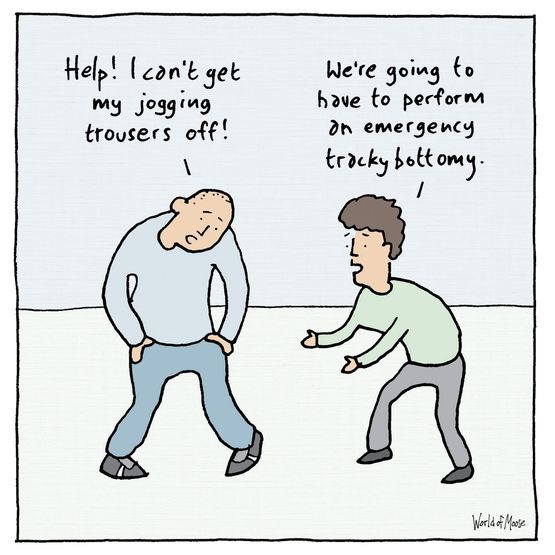 Man And Woman Talking To Each Other About Trousers