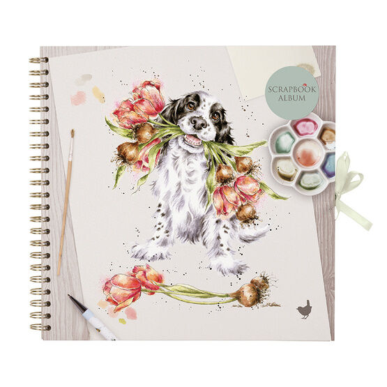 Wrendale Designs -  Scrapbook Album - Blooming with Love (Dog)