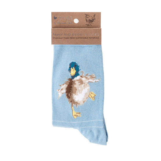 Wrendale Designs - Sock Duck - A Waddle & a Quack - Blue